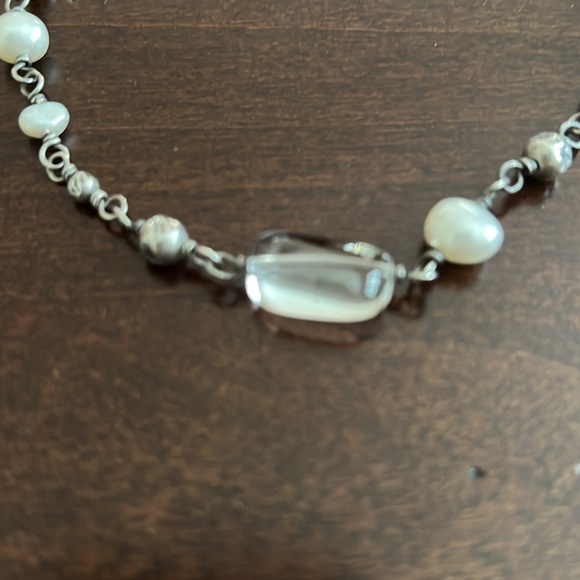 Silpada necklace glass bead and pearl - Picture 3 of 5